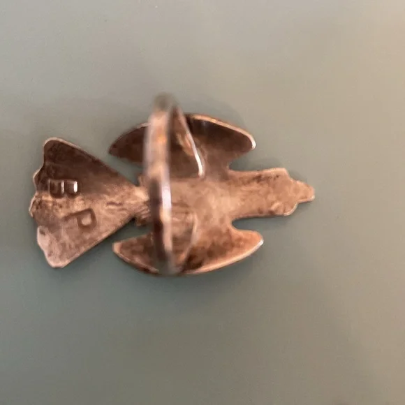 Silver Handmade Vintage Squash Blossom Necklace, Bracelet, Ring - Picture 12 of 16